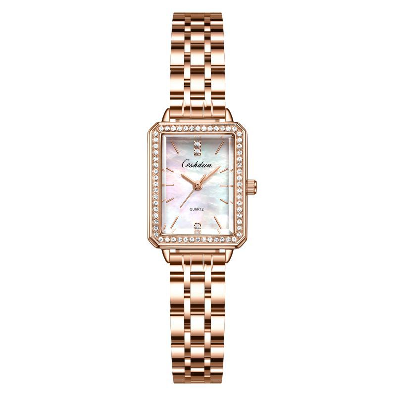 ceshdun/希仕顿 防水石英表手表女士时尚女表方形小绿表跨境工厂