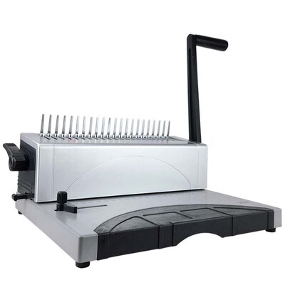 9025胶圈夹条装订机梳式装订机胶圈21孔打孔机财会夹条装订机厂家