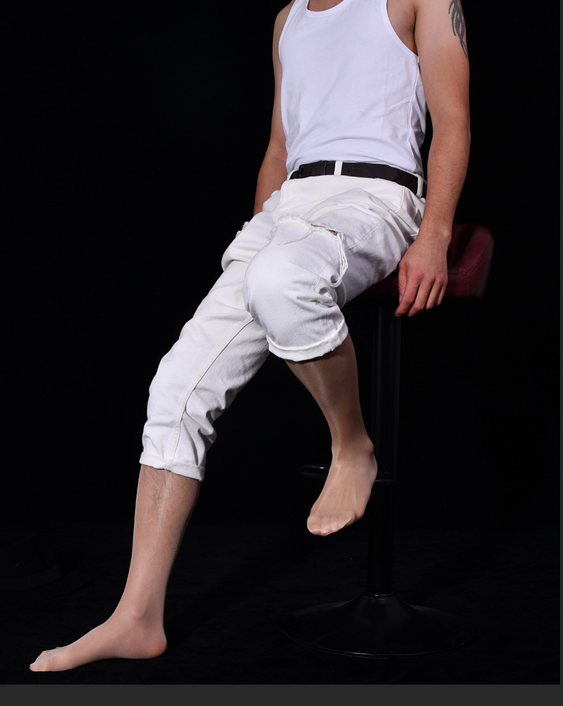 30d薄款男士丝袜打底裤比基尼加裆jj套连裤袜紧身高弹力丝光耐穿