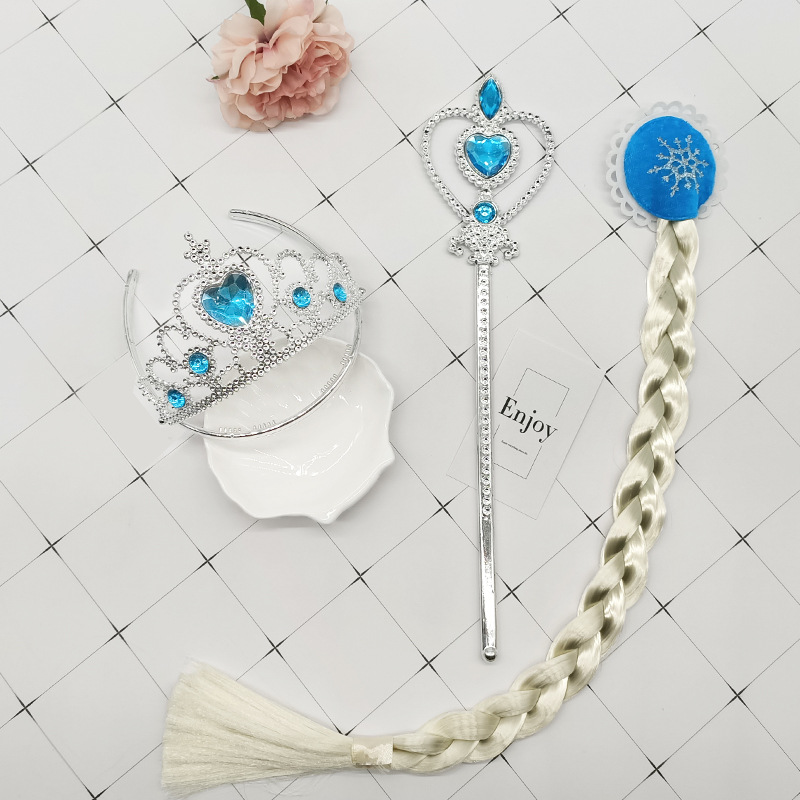 厂家直销女孩公主生日礼物冰雪爱莎公主塑料手杖魔法棒仙女棒套装