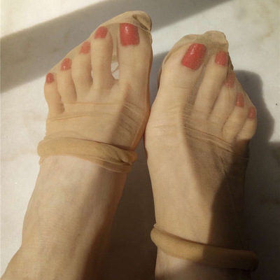 女3d短丝袜性感防勾水晶丝脚尖透明一包5双装超薄女丝袜日常短袜