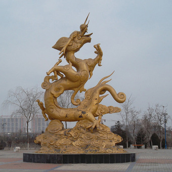 厂家定做青铜龙雕塑 黄铜龙 镇宅招财铜雕龙摆件 广场飞龙雕塑