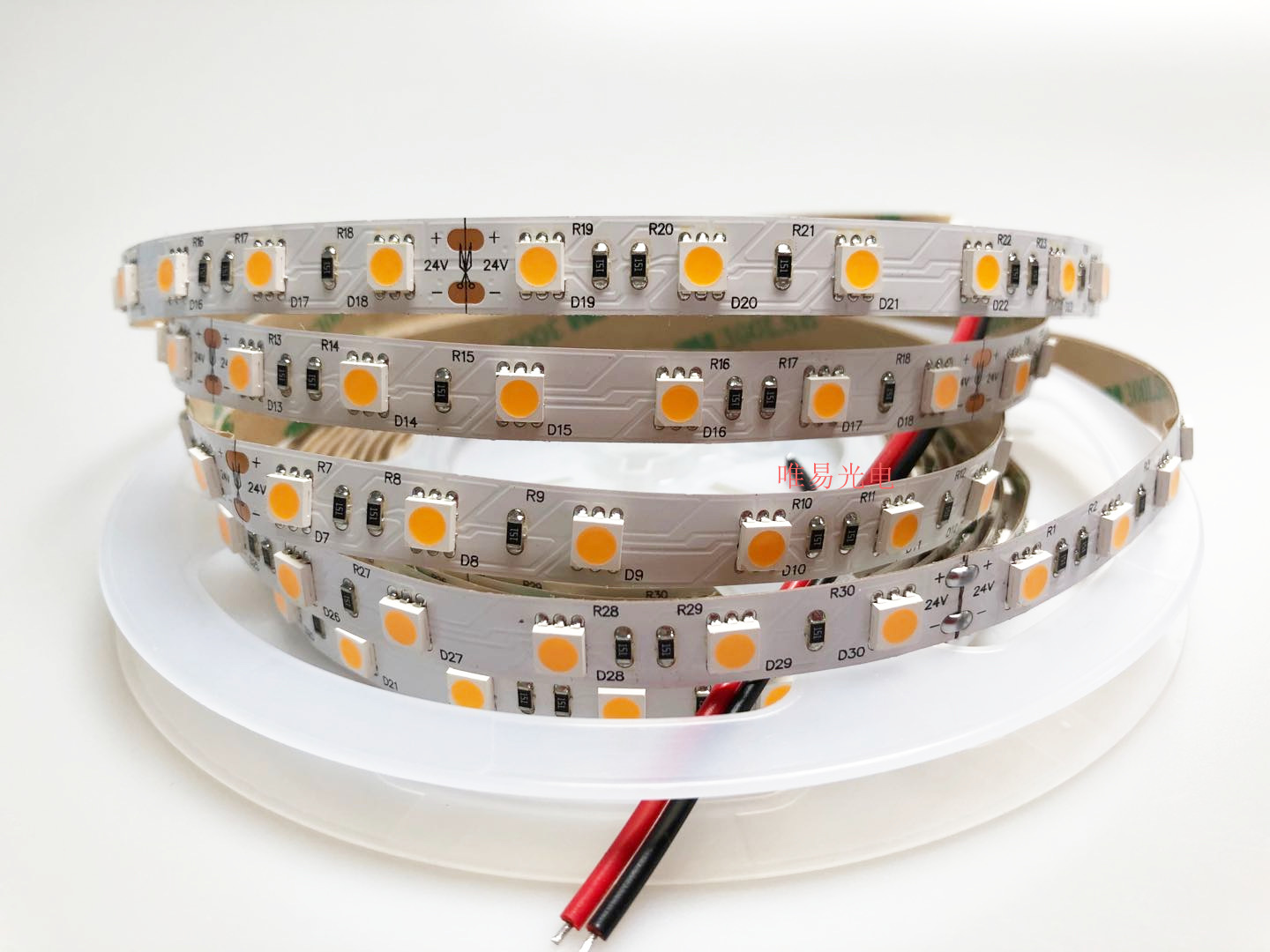 纯金线 低光衰 5050灯带 24v 晶元 三安芯片 ra>95 质保5年灯条
