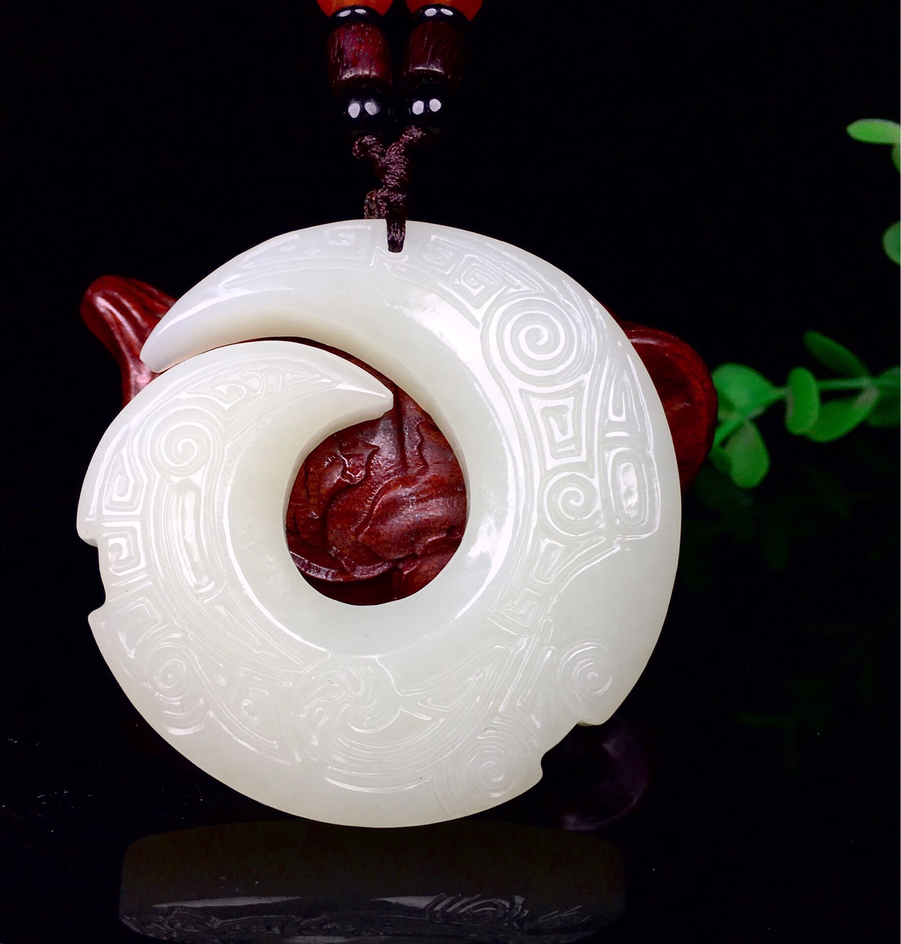 和田玉吊坠时来运转玉坠仿古玉石挂件扭转乾坤玉器吊坠项链男女款