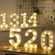 INS圣诞26个英文字母灯数字灯LED符号造型灯婚庆小夜灯生日求婚灯