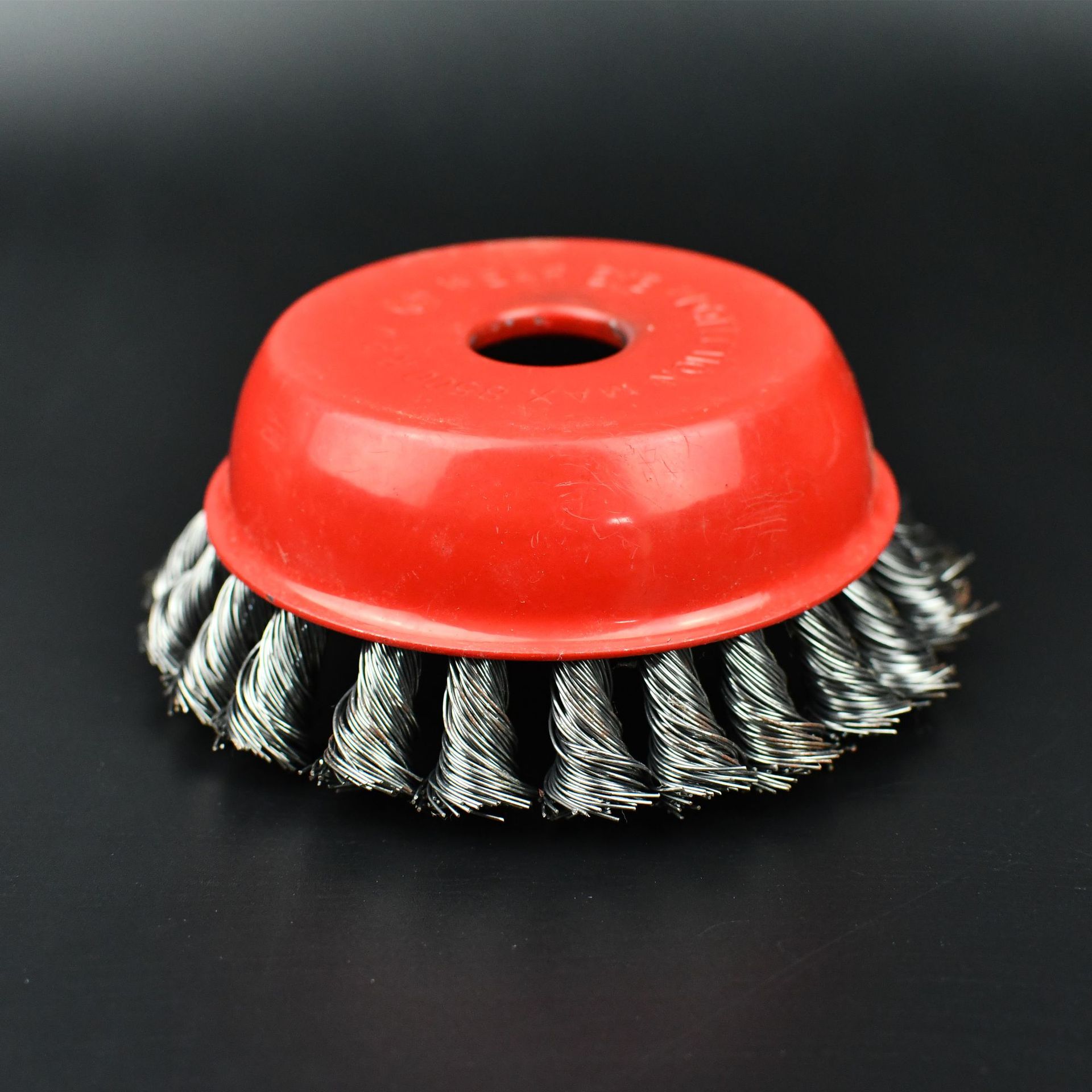 3寸扭丝螺帽钢丝轮 扭丝钢丝轮 曲丝钢丝轮