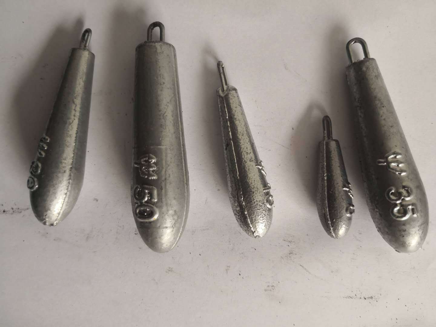 棒槌型钓鱼坠 钓鱼坠图片 水滴形钓鱼坠子 生铁钓鱼坠