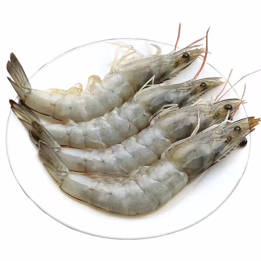 水冻欧玛莎厄瓜多尔 白虾 青虾大虾30/40规格南美对虾毛重2kg/盒
