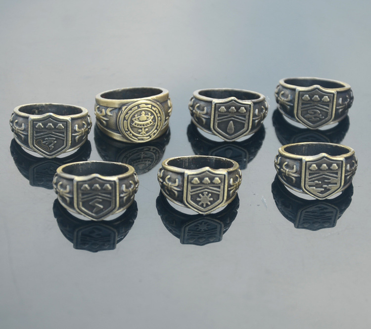 动漫周边家庭教师戒指大空彭格列家教指环二次元创意饰品铜色b款