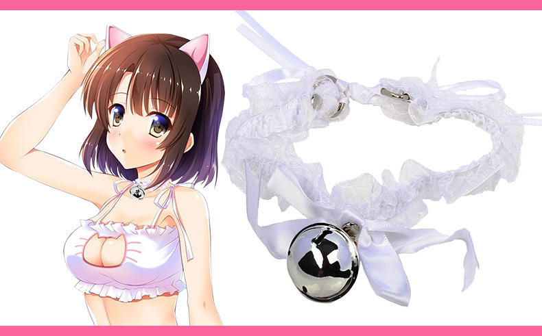 情趣成人情趣用品 可爱猫女郎装扮 铃铛颈圈另类脖套女性玩具项圈