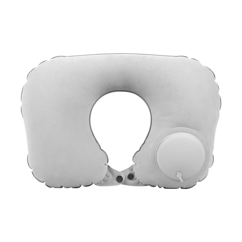 Flocking Press Automatic Inflatable Pillow U-Shaped Pillow Aviation Pillow Travel Neck Support Press U-Shaped Pillow