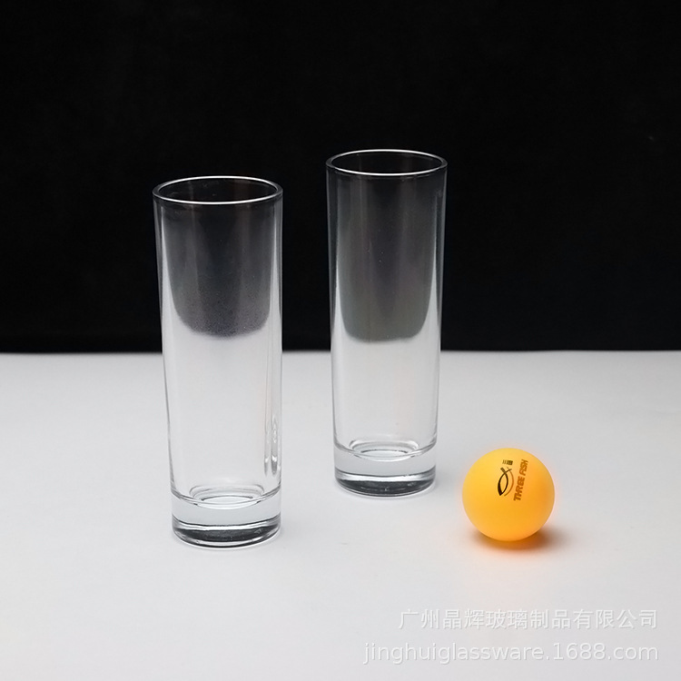 摆地摊玩游戏丢乒乓球玻璃杯特价直身直筒玻璃杯批发库存杯