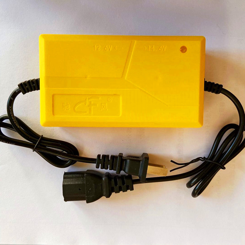 厂家直销12v无极性充电器铅酸锂电自由切换充电红充满绿驰风