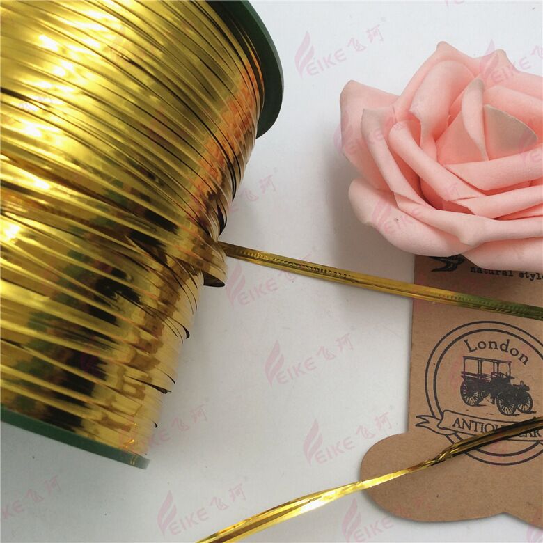 Tianhong Factory Direct Sales Flowers Golden Wire Bouquet Accessories Tie Wire Ribbon