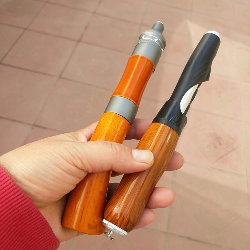 马口杆多功能一杆多用枪柄仿实木手把冰钓竿可变筏钓杆冰钓屋