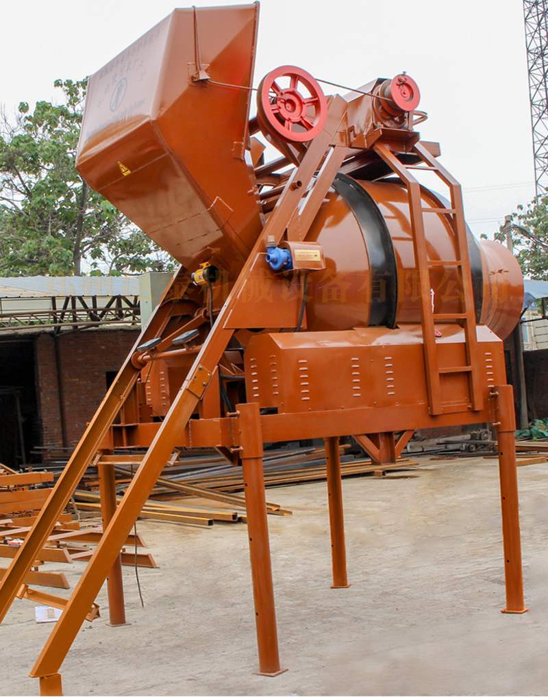 500型摩擦式滚筒搅拌机 免基础移动式翻斗型水泥砂浆搅拌机混凝土