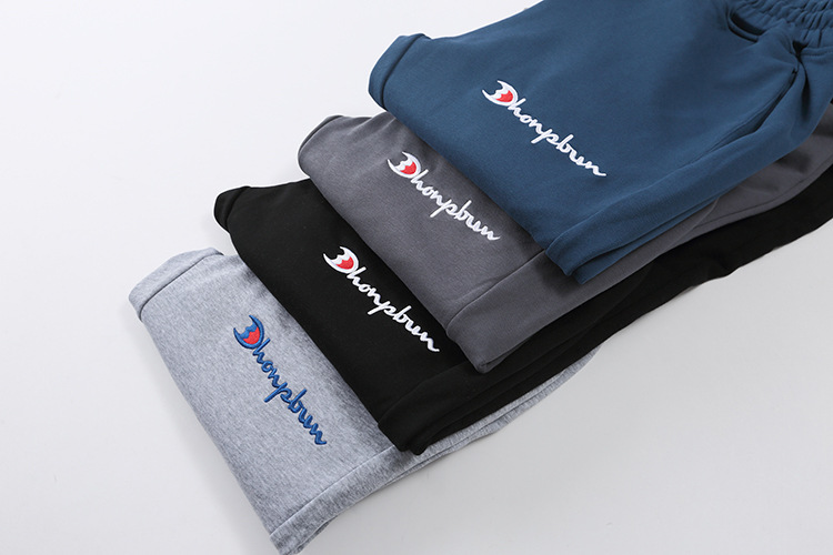 日版原创卖萌冠军长裤男小标刺绣潮牌情侣款休闲裤卫裤子女全纯棉