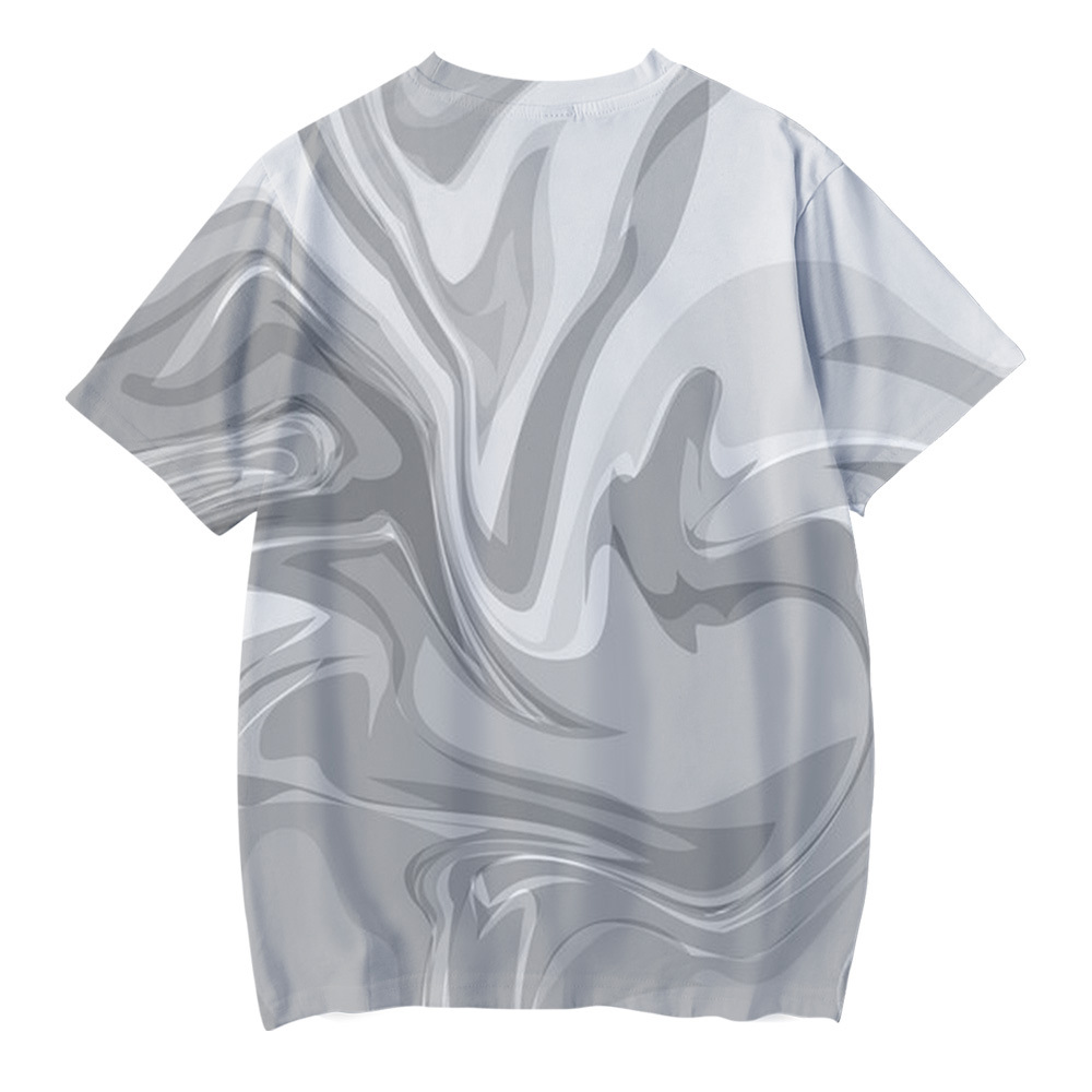 2020跨境渐变晕染3d数码彩印花个性短袖t恤儿童男女夏季宽松定制