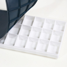 批发24格丙烯水粉水彩颜料盒 橡胶软盖颜料盒 多格便携防溢调色盒