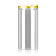 食品级密封罐透明大容量防潮pet小塑料瓶加厚一次性带铝盖空500ml