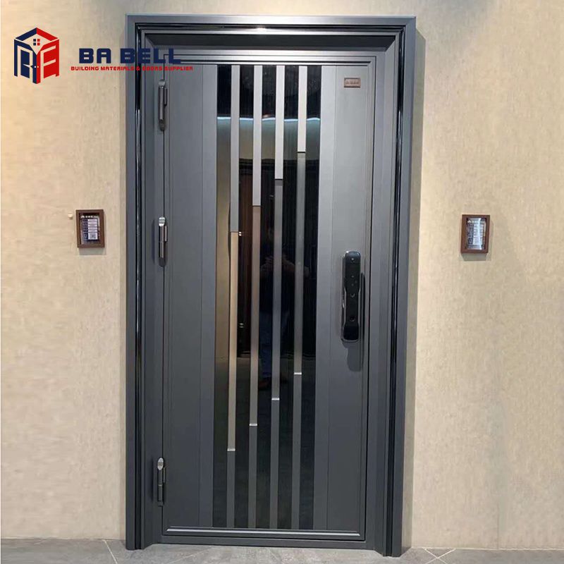 韩式大门304加厚不锈钢门单扇门中门子母门双开进户门入户防盗门