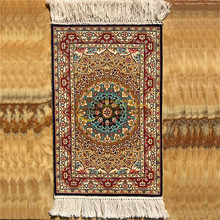 手工打结丝绸波斯地毯豪华手工编织东方地区家庭办公地毯