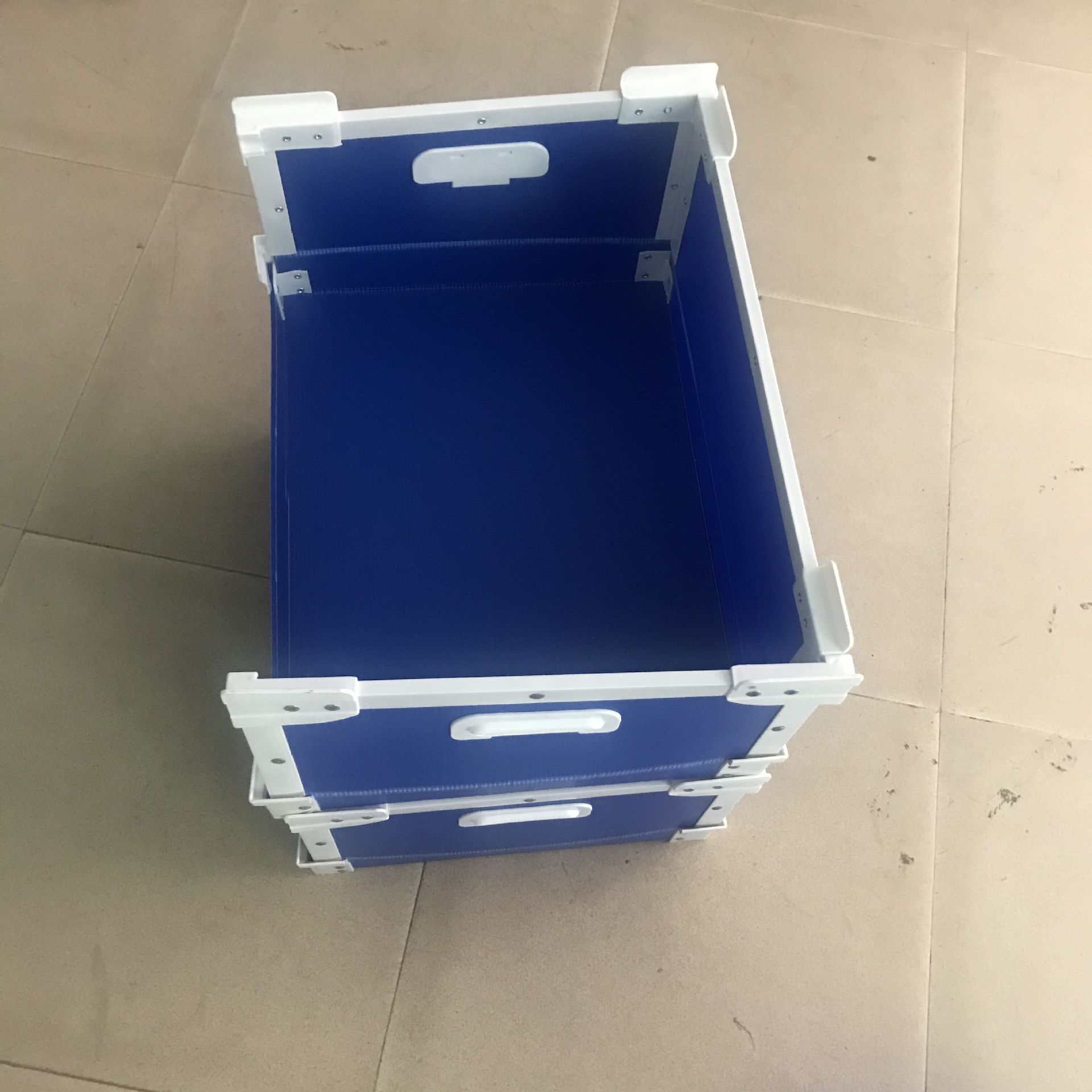 塑料折叠pp中空板周转箱 塑胶中空板 万通板周转箱 蓝色中空板箱