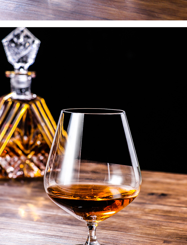 石岛水晶玻璃干邑白兰地杯洋酒xo矮脚红酒杯家用酒吧威士忌杯礼品