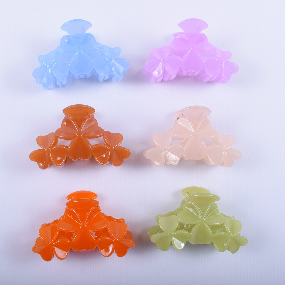 Japanese and Korean Hairpins Grip Jelly Color Candy Color Grip Trendy All-Match Back Head Clip Stall Supply Headdress