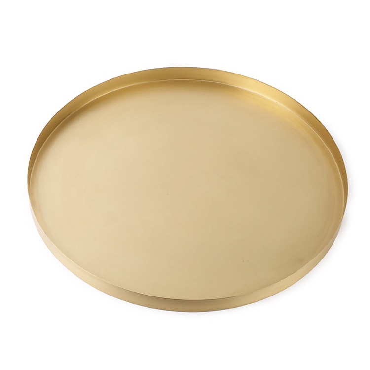黄铜托盘欧美大牌化妆品收纳盒圆形brass tray20/30/50cm