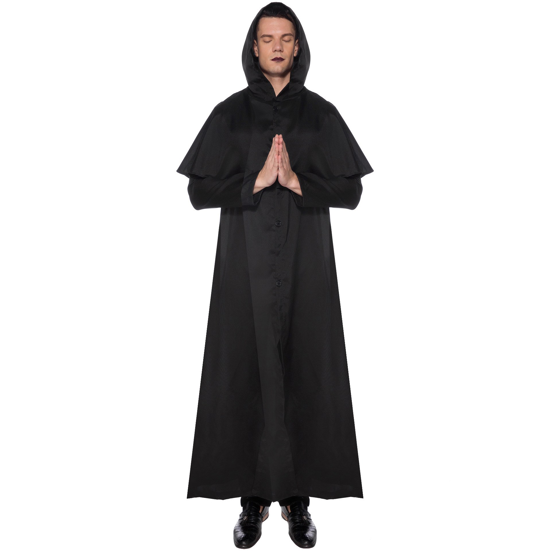 万圣节成人服装 cospaly 巫师袍死神披风衣牧师服 男巫巫婆演出服