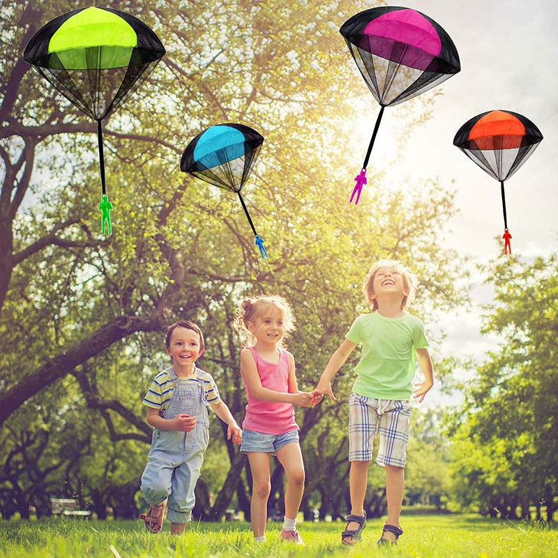 Children's Hand Throwing Parachute Toy Soldier Parachute Square Outdoor Sports Kindergarten Live