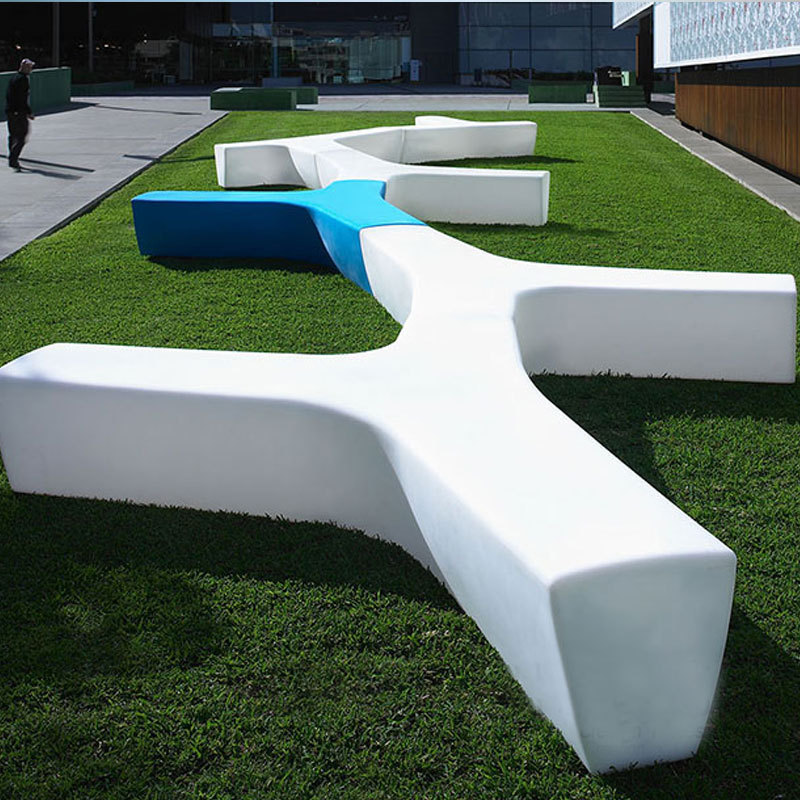 户外园林景观玻璃钢休闲座椅凳商场休息区坐凳美陈装饰树脂工艺品