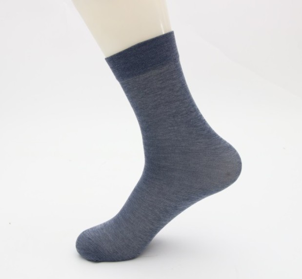 Autumn Men's Stockings (Thin) Mid-Calf Mercerized Cotton Solid Color Socks Stall Supply Manufacturer Socks