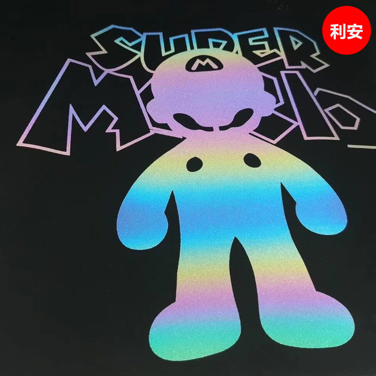 工厂订做反光烫画 反光logo图案 服装反光字 反光商标
