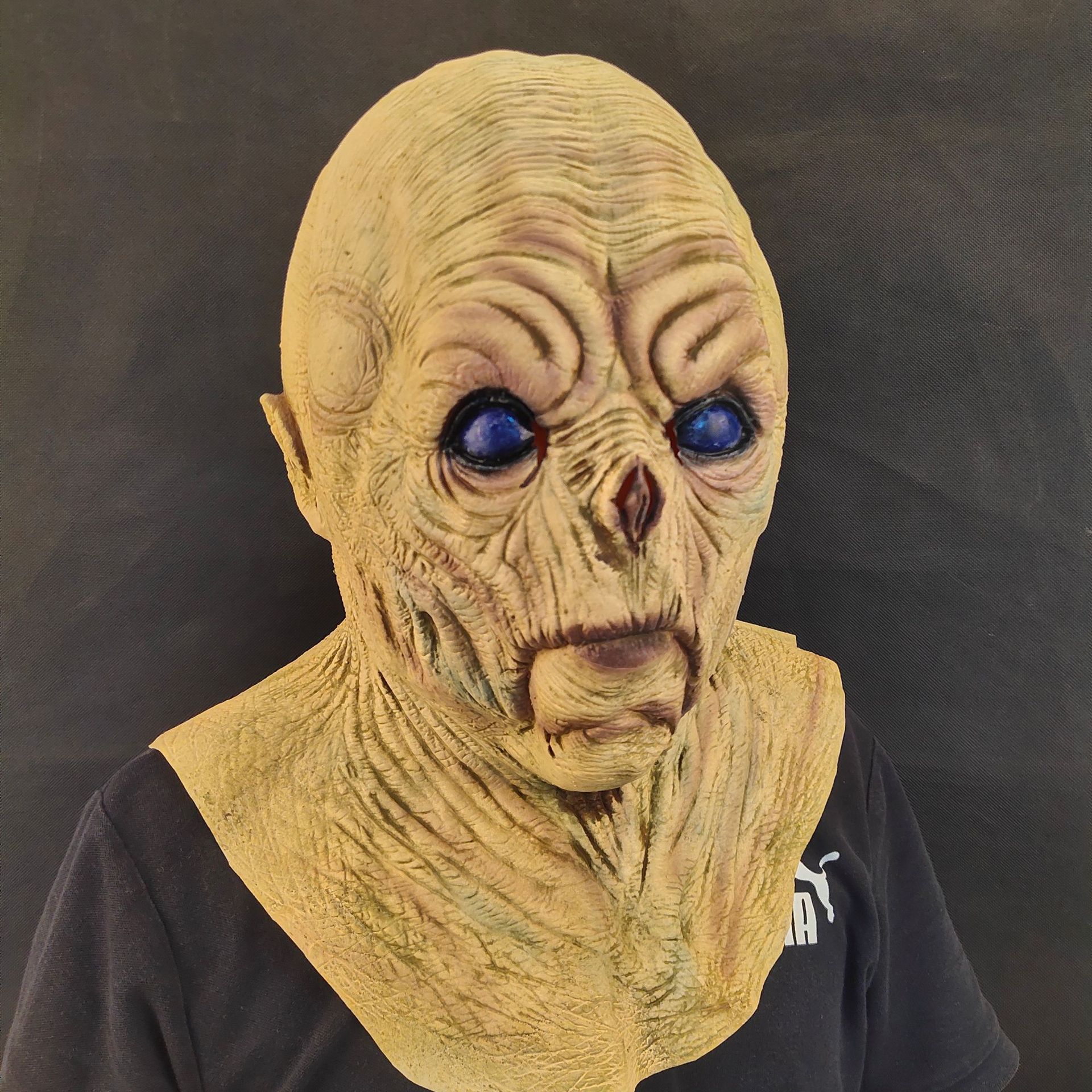 颜色】裸色 图片实拍【商品型号】molezu  万圣节影视面具头套--大眼