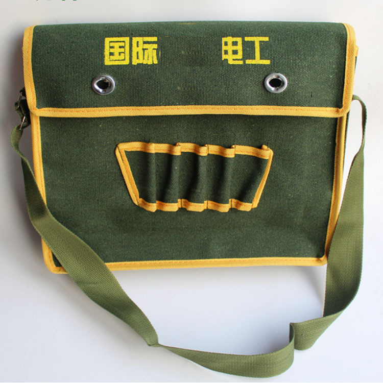 绿帆布电工木工工具包 加厚帆布工具袋工具盒布袋