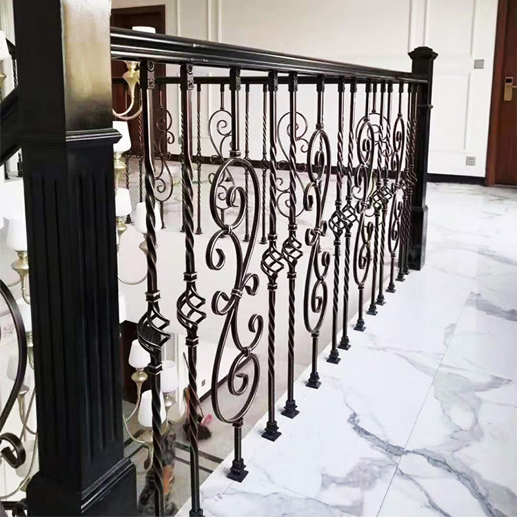 新品推荐铁艺立柱欧式楼梯扶手复古护栏家装阁楼阳台栏杆厂家直销