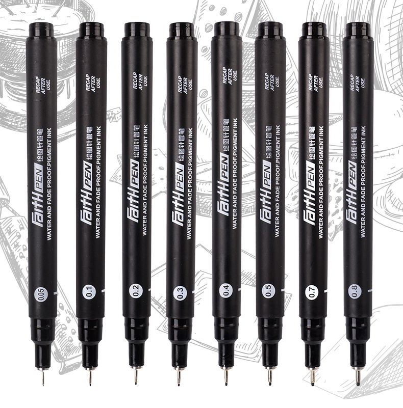 宝克正品 水性颜料墨水 绘图针管笔 漫画设计草图笔 厂家定制批发