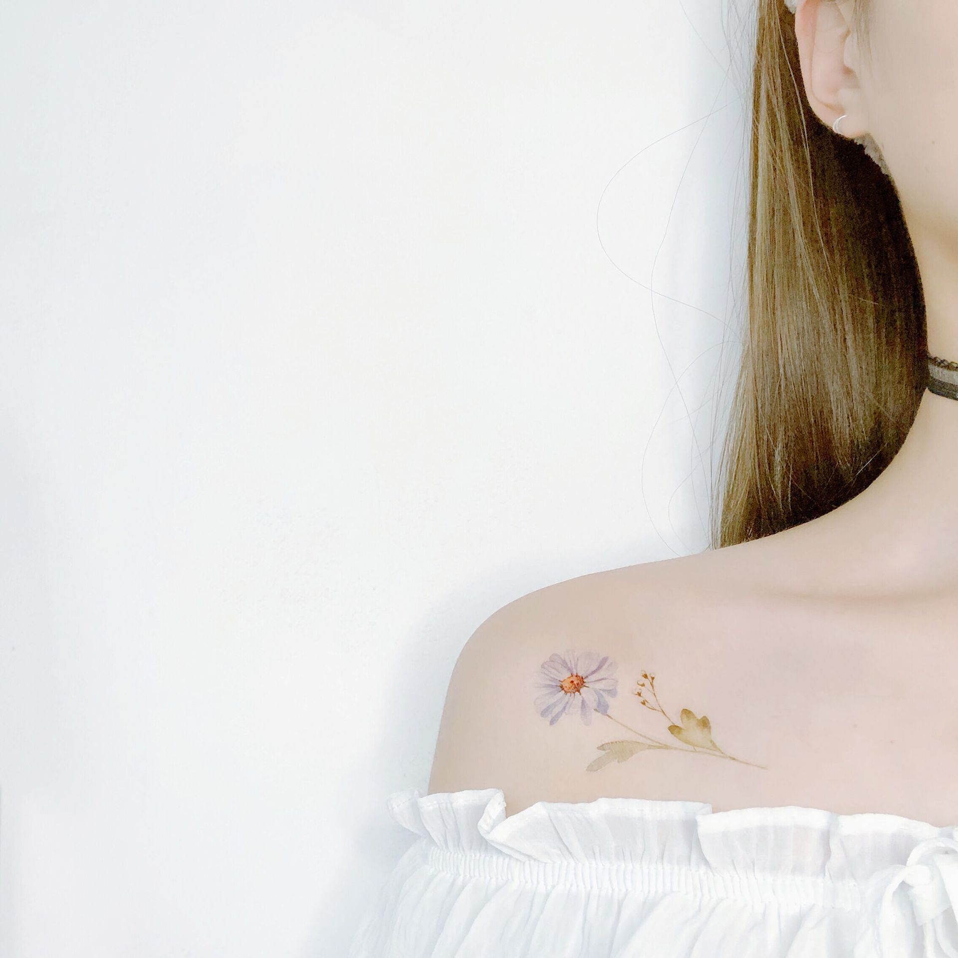 原创小雏菊纹身贴女网红款防水持久少女花朵菊花纹身贴权志龙同款