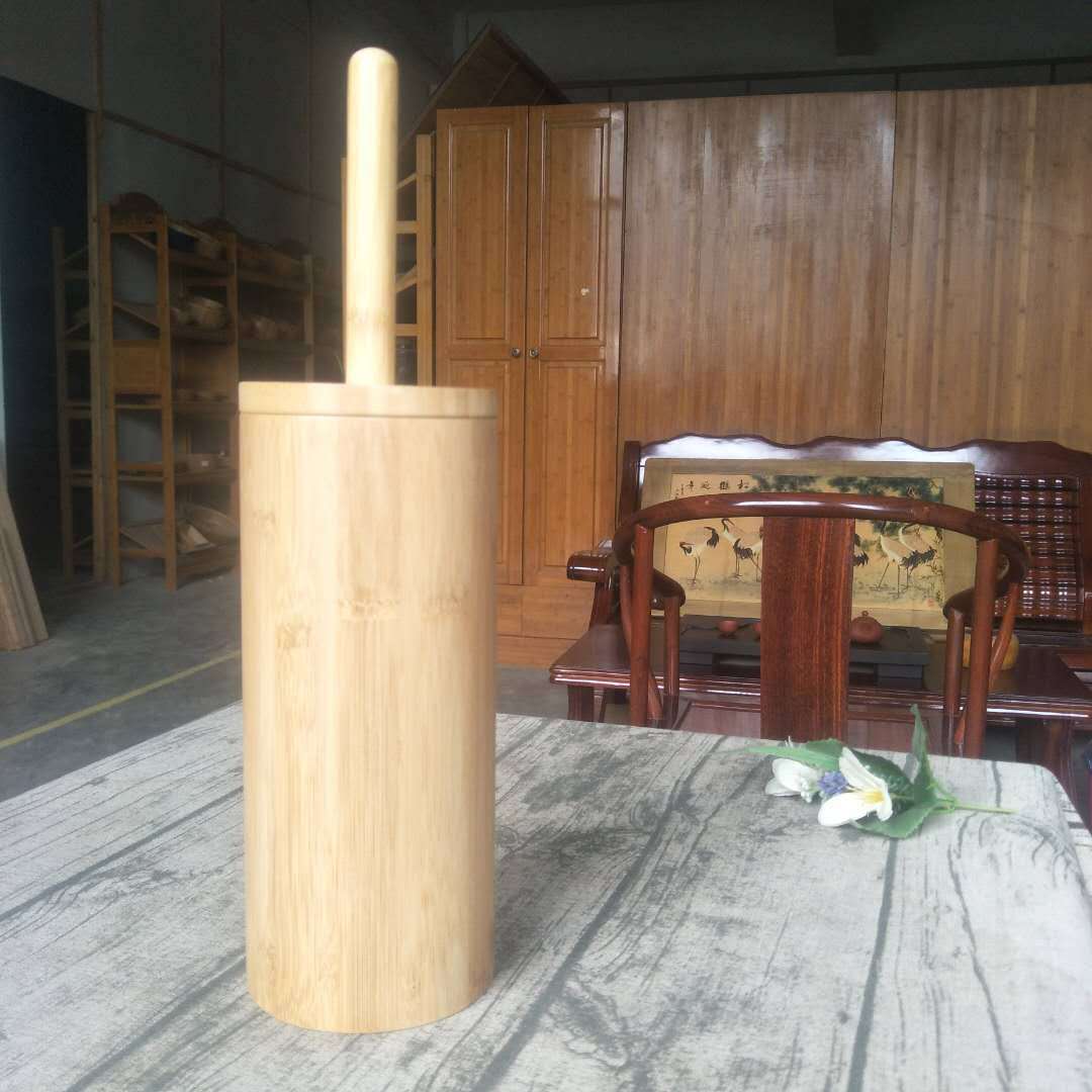 厂家销直供竹马桶刷手柄马桶刷筒竹浴室用品