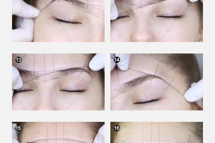 带墨标记纹绣辅助画线眉线 半永久定位线眉毛映射线测量20米长度