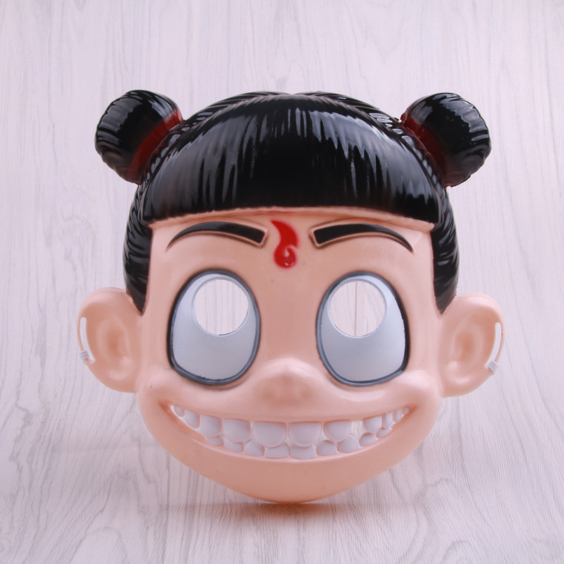 直销万圣节面具影视表演哪吒面具魔童降世三太子儿童玩具批发