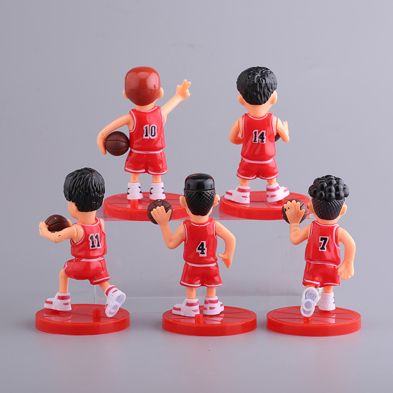 灌篮高手蛋糕装饰摆件红白衣篮球队q版车载生日派对烘焙公仔手办