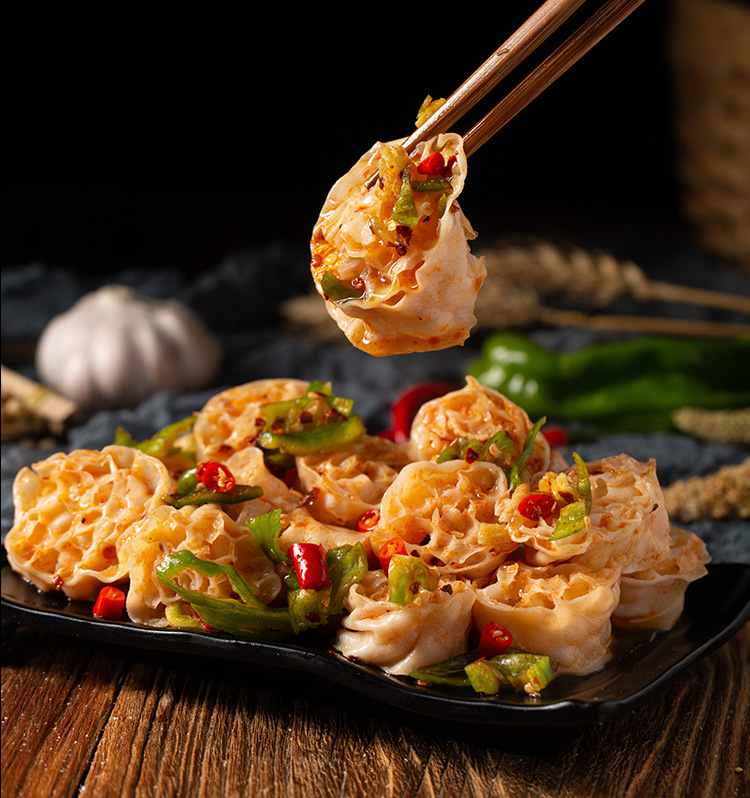 吸汁面藕带料包酱沾串即食燕麦筋面圈素肥肠面筋素面藕圈干货包邮