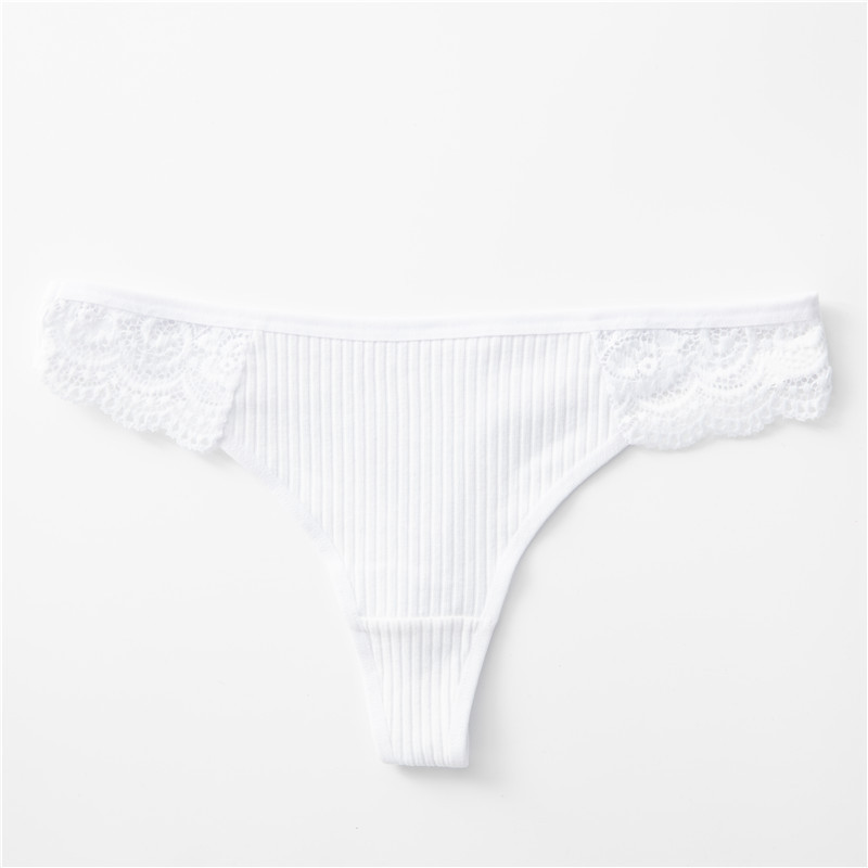 Underwear Women's Sexy Low Waist Girls Cotton Crotch Underwear Lace Foreign Trade Women's T-Back T-Shaped Panties Ladies