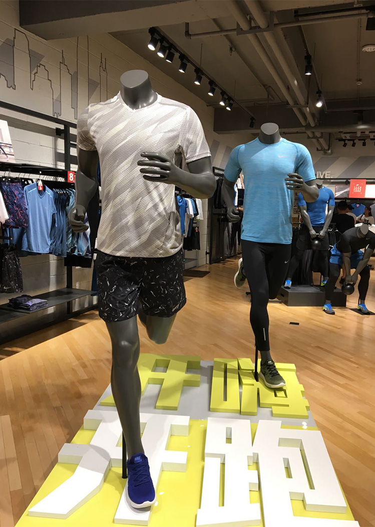 服装模特道具运动跑步男女全身陈列假人体模型橱窗展示架模特道具