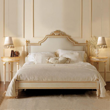 欧式时尚实木双人床卧室1.5m至2.2m大床婚床英式轻奢公主床