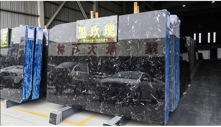 别墅装修天然大理石黑玫瑰定制楼梯踏步水台橱柜台面石加工定制