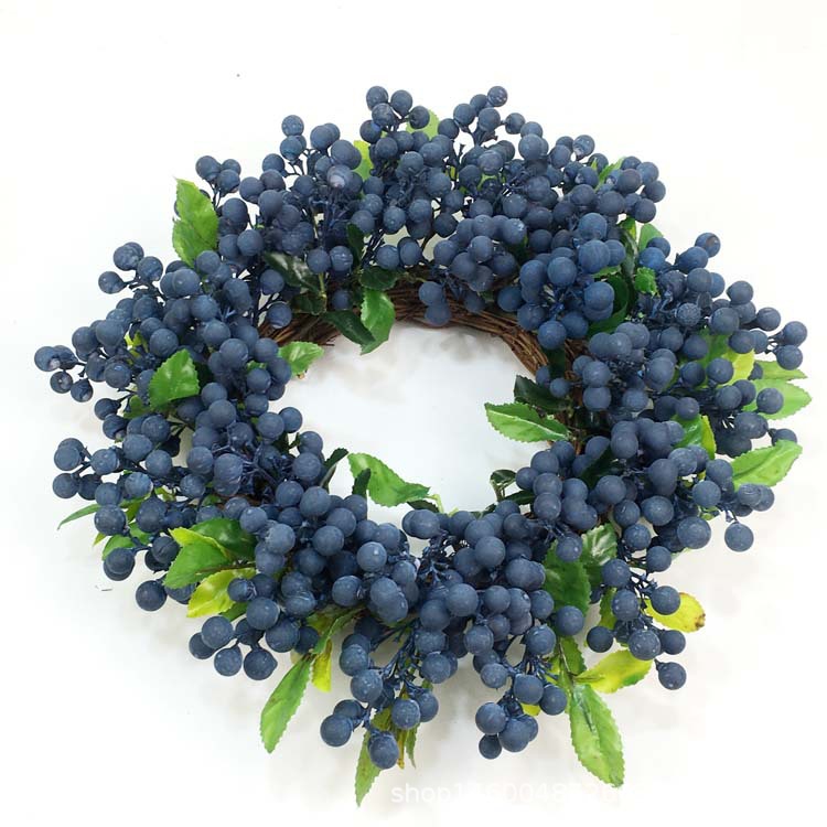 仿真果子花环门饰浆果花环泡沫果花环 亚马逊装饰门环节日派对